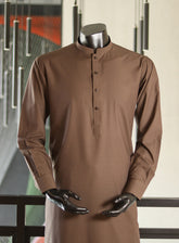 Royal Fashion Plain Wash & Wear Kameez Shalwar For Men RF25SS SHAHSAWAR-DBR